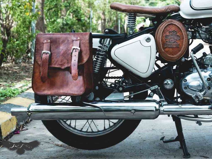 royal enfield side bag leather